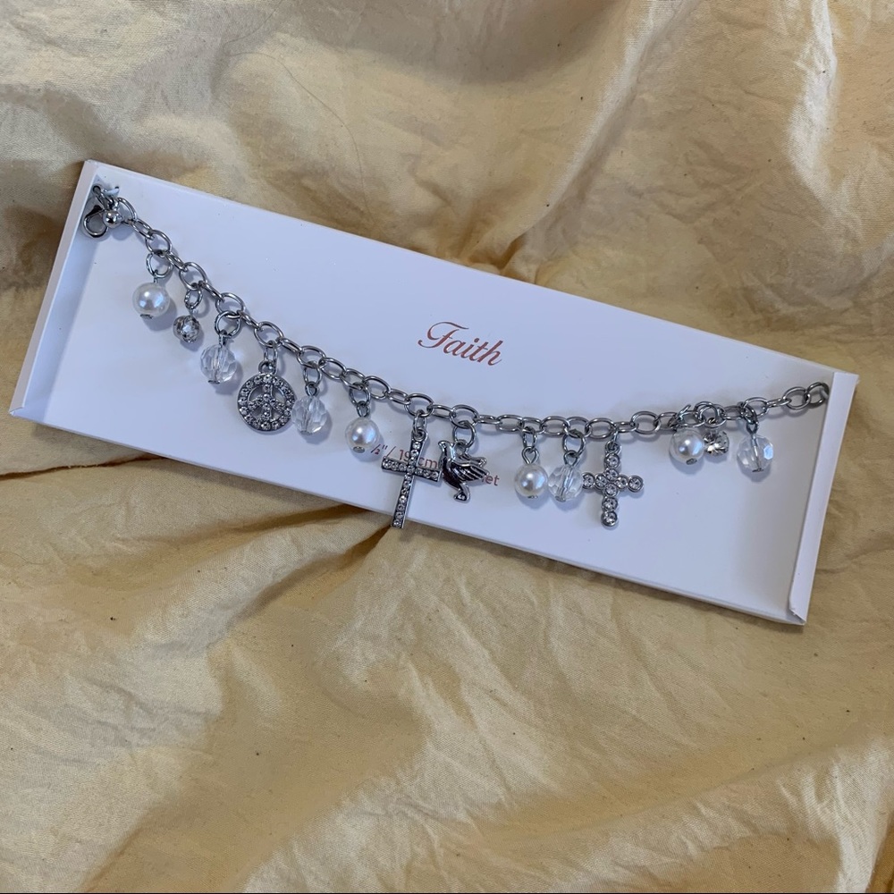New faith silver bracelet